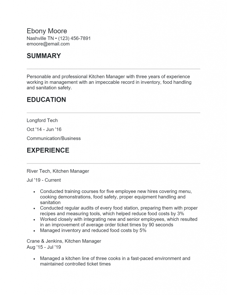 Kitchen Manager. Docx(Word)