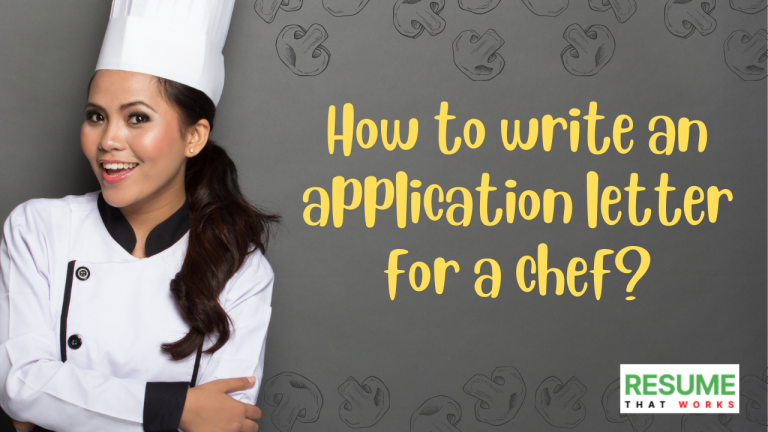 How To Write An Application Letter For A Chef