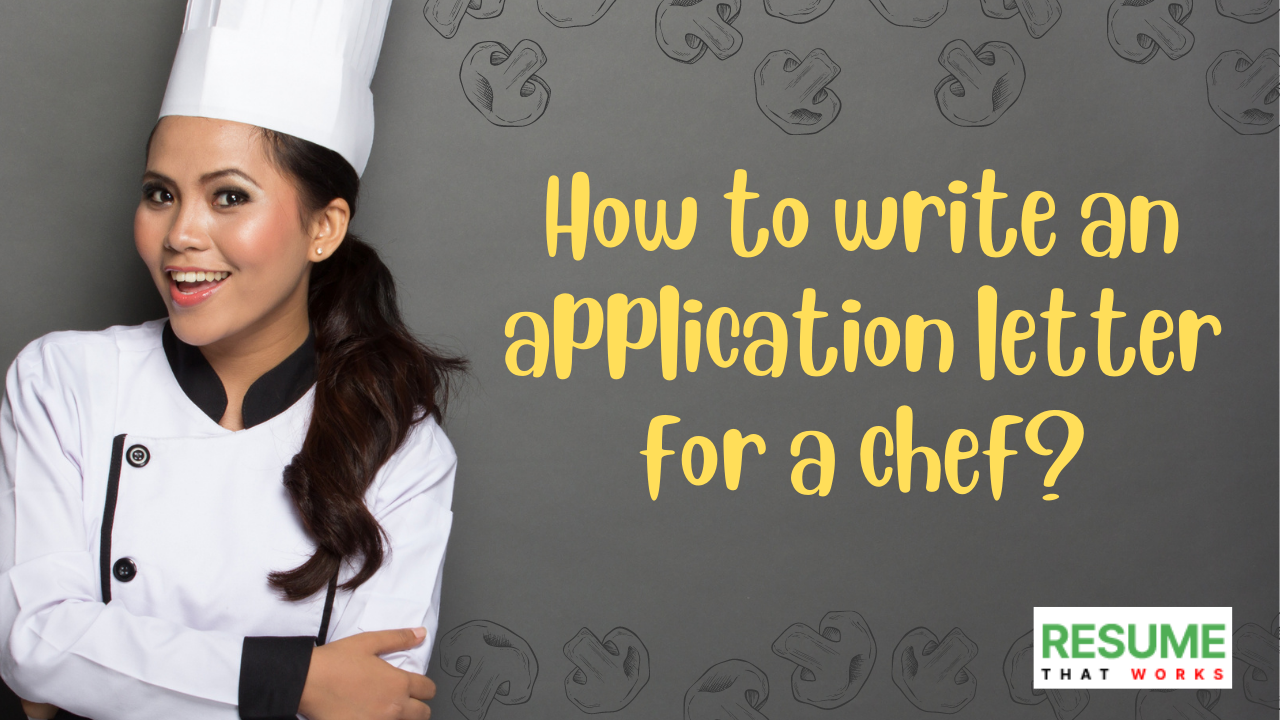 application letter for chef brainly