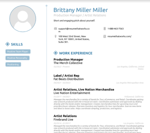 Download Free Production Manager Resume Template on ResumeThatWorks.com