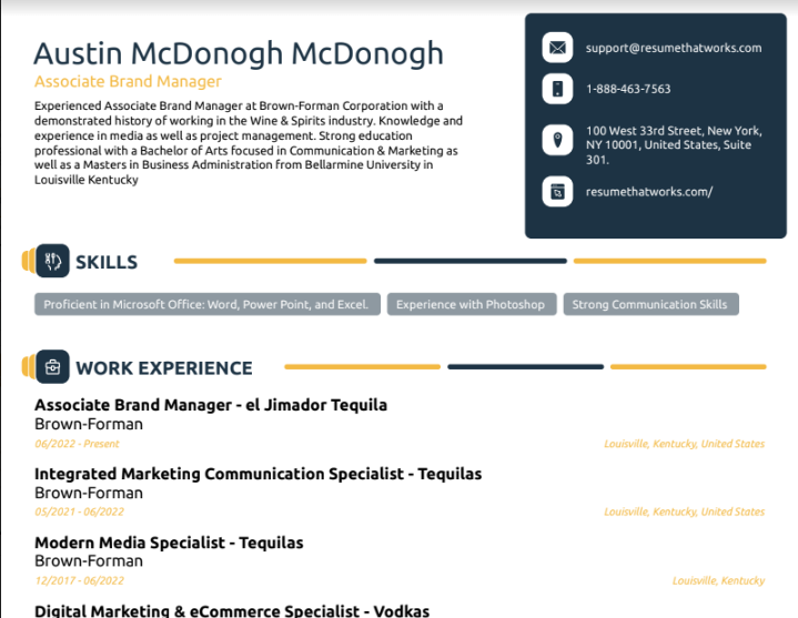 Download Free Associate Brand Manager 2 Template On ResumeThatWorks