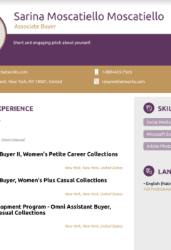 Associate Buyer 1 Resume