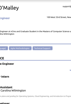 Associate Software Engineer Resume