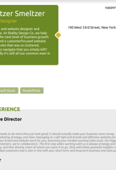 Brand and Website Designer Resume