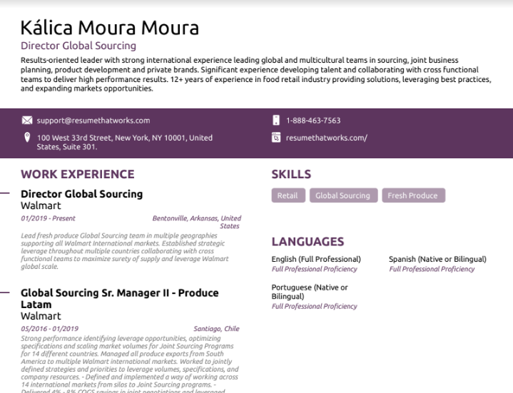 Director Global Sourcing Resume