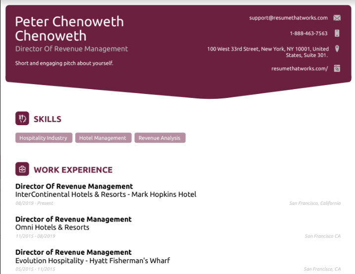 Director Of Revenue Management
