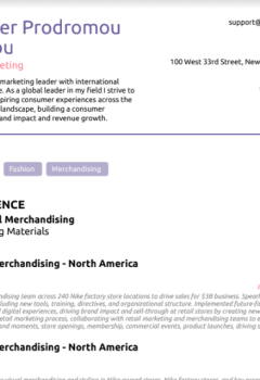 Global Brand Marketing Resume
