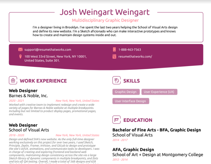 Graphic Designer 3 Resume