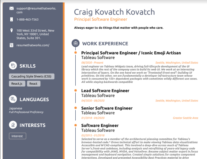 Principal Software Engineer Resume