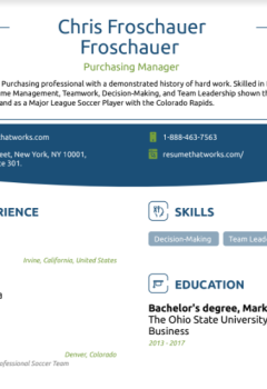 Purchasing Manager 2 Resume