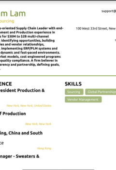 Strategic Global Sourcing  Resume
