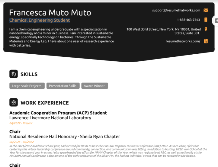 Download Free Chemical Engineering Student Resume Template On 