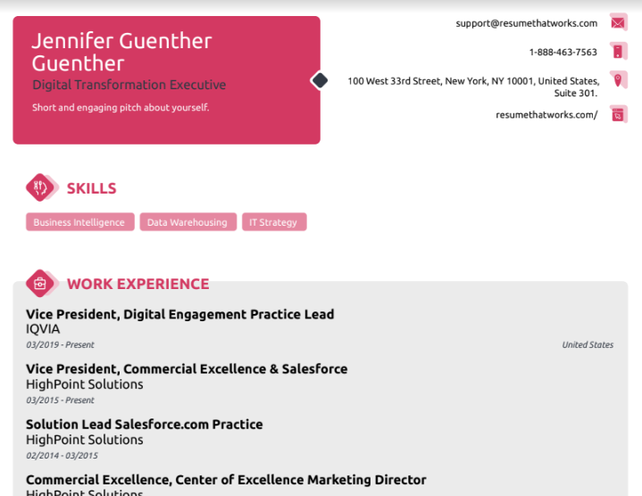 Download Free Digital Transformation Executive Resume Template On 