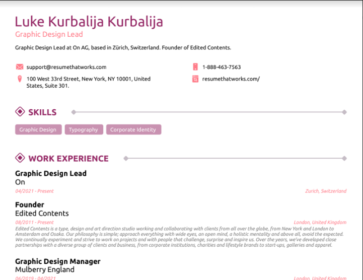 Graphic Design Lead Resume