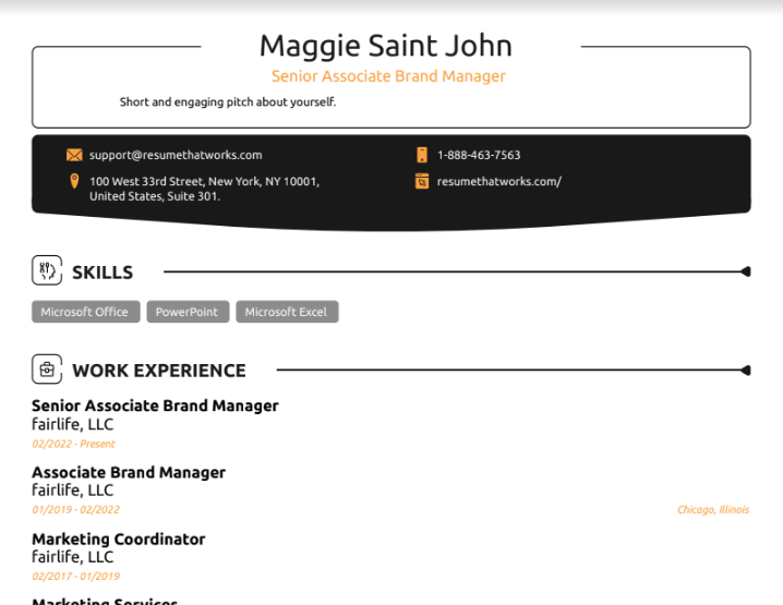 Senior Associate Brand Manager Resume