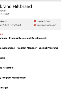Special Programs Manager Resume